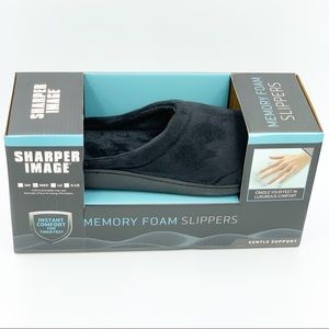 sharper image memory foam slippers